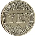 Yes No Challenge Coins Lahviuu Yes or No Decision Coin Commemorative Ornaments Prediction Decision Coins Souvenir Collection Coin, Bronze(Style 1)