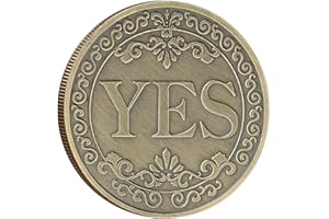LAHVIUU Sì No Monete da Sfida, Badge Commemorativo in Metallo, Distintivo Decisionale, Moneta da Collezione per Sfide, Bronzo (Stile 1)