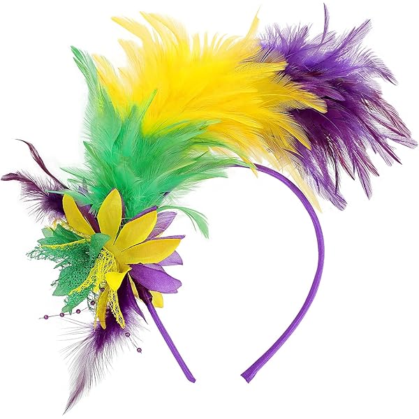 Copricapo Piume Argento Stile Moulin Rouge - Cerchietto Ballerina Anni '20, Carnevale, Feste