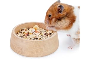 Niteangel Gamelle en Bois pour Hamster - Gamelle de Nourriture pour Petits Animaux - pour Hamsters Nains et syriens, gerbilles, Souris,