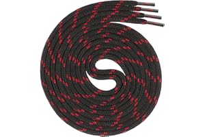 Swissly Lacci rotondi circa 4,5 mm di diametro per scarpe da lavoro, scarpe da trekking, stivali – lacci per scarpe in poliestere – lunghezza 70 – 220 cm