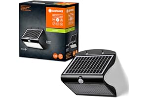 LEDVANCE Endura Butterfly Solare Lightlight, nero, 8W, 850lm, sensore di movimento e luce, luce esterna, batteria, batteria, ecologica, durata lunga, montaggio semplice, IP65, 4000K