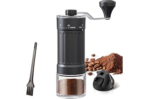 OrkeyDolk® Externer, verstellbarer manueller Kaffeemühle mit hochpräzisem, zeitgemäßem Kegelmahlwerk aus Keramik, 40-stufige Einstellung, geeignet für Aeropress, Pour Over und Moka-Kannen.