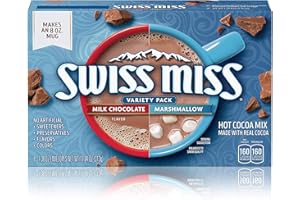 Swiss Miss Mix Variety Pack, Instant Hot Chocolate Powder Drink, Milk Chocolate and Marshmallow Flavours, 313g