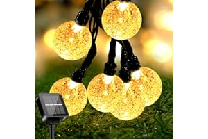 ‎SUWITU SUWITU Solar Lichterkette Aussen, 8 Meter 50 LED Lichterkette Außen Solar mit 8 Modi und Timer Wetterfest Outdoor Solarlichterkette Strom für Garten, Balkon, Terrasse, Bäume, Hochzeiten