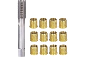 RUNQIN OUTDOOR Reparaturwerkzeuge für Zündkerzengewinde, Gewindebohrer, Hochgeschwindigkeitsstahl Zündkerzen Einsätzen M14 x 1,25-Einsätze aus Metall von Kfz für Benzin motoren und M16 x 1,25 Hahn Kit Kfz-Motoren