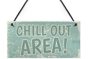 RED OCEAN Chill Out Area Whirlpool, Männerhöhle, Schuppen, Sommerhaus, Garten, zum Aufhängen, Wandschild