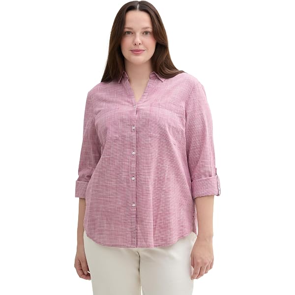 TOM TAILOR 1037307 Maglietta, 10315-Whisper White, 44 Plus