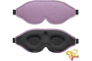 TRILANCER Antifaz para Dormir Innovador para Hombres y Mujeres, Máscara con Diseño que Bloquea la luz y la Claridad al 100%, para Dormir, Tomar una Siesta, Meditar, Descansar bien y Viajar（Violeta）