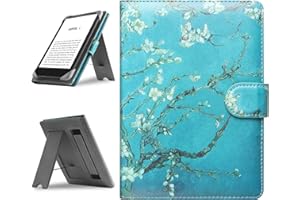 HoYiXi Custodia Universale Compatibile con 6-6.8'' Kobo/PocketBook/Tolino/Sony E-Book Reader 6.8'' Kindle Paperwhite/6" Nuovo Kindle 2022 & 2019/Kobo Clara HD/Kobo Clara 2E Cover con Stand,fiore.