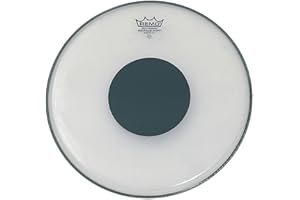 Membrana di tamburo Remo, per un suono chiaro e controllato, Black DotTM Suono controllato, rullante/tom trasparente con cerchio nero 13 Inches
