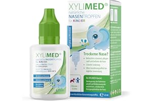 ‎MIRADENT XYLIMED Natürliche Nasentropfen für Kinder 22 ml | Pflegend & Sanft | ab 3 Monate | Mit Xylitol gegen Bakterien | Allergiker geeignet | Ideal bei Erkältung & Heuschnupfen | Alternative für Nasensauger