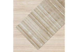 ILGRUPPONE Il Gruppone Passione Casa Tappeto Passatoia in Vero Bamboo Tappeto Cucina Ingresso in Legno Antiscivolo Aderente Lavabile E Antimacchia Tagliabile - Naturale - 50x250 cm