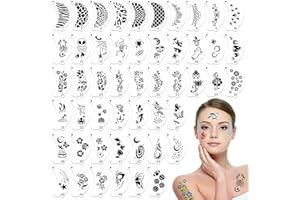 OOTSR 50 Plantilla de Pinturas Cara para Niños Adulto, Plantilla de Pintura Facial Halloween Reutilizable para Fiestas de Maquillaje Carnaval