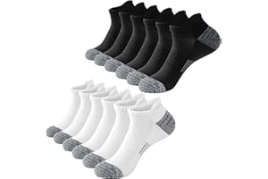 inaWarm 6 Paires Chaussettes de Sport Femme 35-42, Rembourré Chaussette Femme Coton Courtes Basses, Socquettes Respirantes pour la course, l'extérieur, le yoga