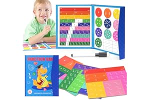 JINYJIA Démonstrateur de Disque magnétique, Jeu Magnétique de Fraction, Magnetic Fraction Educational Puzzle, Jouet Mathématiques Montessori, Apprendre a Compter