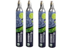 Roxus Wassersprudler Kartusche ECO SODA 425g CO2 Kohlensäure Universal Zylinder Tauschzylinder Sprudel Ersatz Biogen Neu 1er Pack