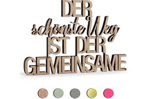 NOGALLERY Deko Holzschriftzug - Wähle aus 5 Aphorismen in 5 Farben - Wanddeko - Perfekt geeignet als Geschenk - Wichtelgeschenk - Gebursttagsgeschenk
