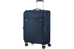 Samsonite Litebeam - Spinner M, Valigia Espandibile, Blu (Midnight Blue), Spinner 66 cm