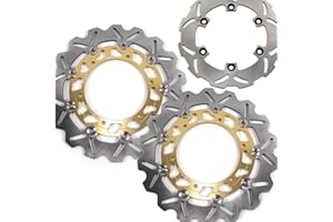 Arashi Front Rear Brake Discs Rotors for YZF R6 1999-2002 Brake Disks Motorcycle Accessories YZF-R6 2000 2001 Gold YZF-R1 R1 2002-2003