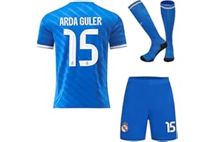 DMDMK R.Madrid Guler #15 2024/2025 Auswärtstrikot Shorts und Socken Kinder und Jugend Größe