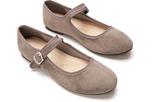 GLAMORA Zapatos Merceditas Mary Jane para Mujer, Hebilla Dorada Ajustable, Suela Antideslizante Plana Tipo Bailarinas
