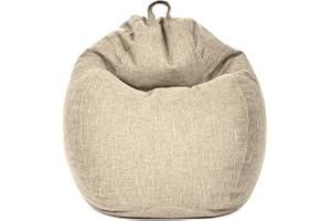 Green Bean© poltrona a sacco da interni 200 litri imbottitura perle EPS accogliente, e lavabile – Tessuto da interno Cuscino a terra Cuscino per sdraiarsi sedersi Poltrona lounge Crema di sabbia