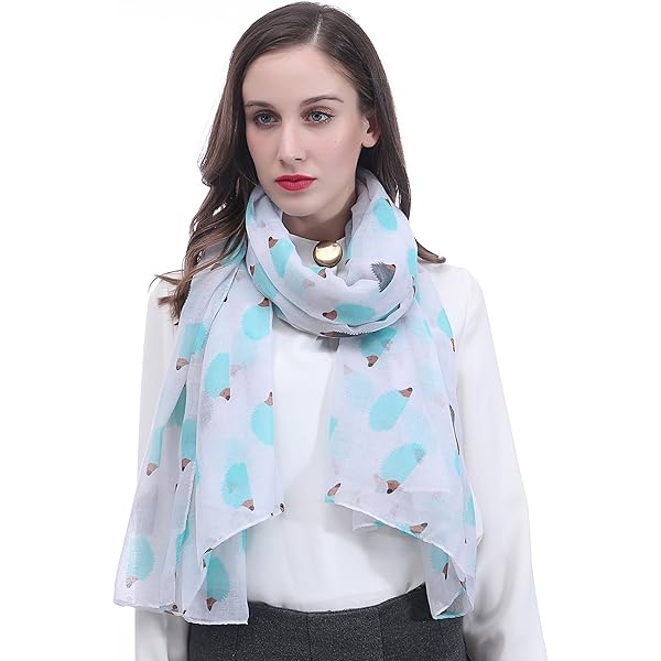 Sciarpa Donna Lina & Lily - Motivo Fiore Trifoglio, 90x180 Cm, Morbida