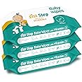 1st Step Baby Wet Wipes with Lid Enriched and Aloe-Vera and Jojoba Oil (72 Wipes/Pack x 3 Packs = 216 Wipes)