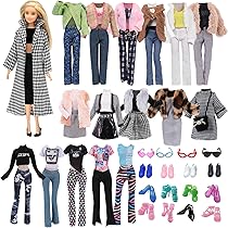 Muorruo 3-delig Set 12-delige Poppenkleding en Accessoires, Pak, Broek