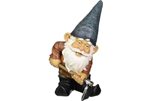 Design Toscano by Blagdon QM24337001 - Figura Decorativa para el jardín (Resina), diseño de gnomo con azada