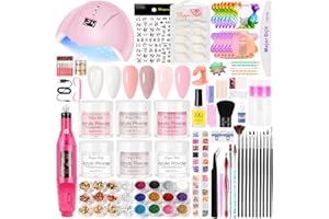 DOUBORQ Acrylic Nail Kit Set Electric Drill Manicure Dryer Lamp Acrylic Nail 3D Art Manicure Supplies for beginners with everything