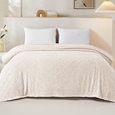 Whale Flotilla Soft Jacquard Sofa Blanket 150 x 200 cm | Waffle Blanket for Bed, Lightweight, Warm and Fluffy, Suitable for A