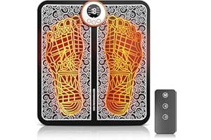 TIDY CATS Fußmassagegerät, EMS-Fußmassagegerät, Wiederaufladbares Elektrisches Fußmassagegerät, Fördert die Blutzirkulation, Lindert Muskelschmerzen, 8 Modi und 19 Intensitäten