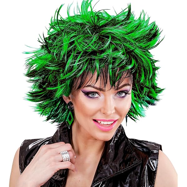 WIG ME UP Damen Perücke Kurz Pink Locken | 80er Popstar Style Für Karneval, Fasching & Cosplay | Elastisches Haarnetz