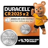 Duracell 2025 Lithium Button Batteries (2&rsquo; Pack) 3V, Baby Safety Technology, Keychain, Smart Bracelets and 3D Glasses