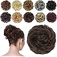 FESHFEN Hair Bun Extensions Messy Curly Hair Scrunchies Hairpieces Synthetic Donut Updo Hair Pieces for Women Girls