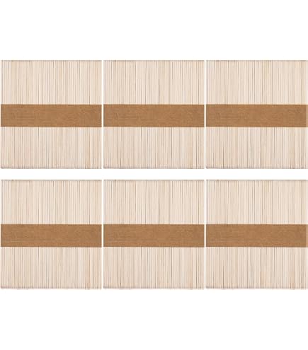 400 Bastoncini Di Legno Di Betulla - 2 Misure (114x9x2 Mm E 64x9x2 Mm) Per Gelati, Lavoretti Creativi, Fai Da Te | Naturale, Liscio, Sicuro