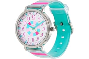 Kiddus Educational Watch for Girls. Children Watch to Learn Time. Analogue First Watch for Kids from 5 Years Old. Time Teacher Exercices Included