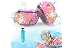 ZTBFHLZQ Brassard Enfant, Brassard Gonflable Bebe, Brassard Bebe 1-6Ans avec 3Airbags Indépendants, Aide à la Natation pour Débutants de 6 à 18 kg, Brassard Piscine Enfant pour Filles Garçons