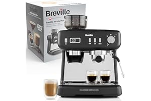 Breville Barista Max+ - Macchina per caffè espresso con macinino intelligente e dosaggio, montalatte integrato, tester di precisione per estrazione, pompa a 15 bar, nero
