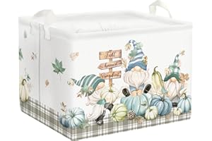 Clastyle 36L Grande Cestino Portaoggetti Blu Gnomo Camion con Maniglia Ceste per la Biancheria Pieghevole Rettangolare Raccolta Zucca Vestiti Giocattolo per Camera dei Bambini Bagno