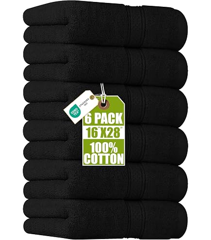 10 Asciugamani Neri In Microfibra 68x40 Cm – Super Morbidi E Assorbenti Per Salone, Bagno, Spa, Piscina