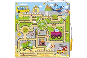Magnet Kinderspielzeug ab 3 Jahre - VER.2 VERBESSERT - Montessori Spielzeug ab 3 4 Jahre von QUOKKA - Labyrinth Spiele ab 2 3 4 Jahre - Beschäftigung Autofahrt Kinder