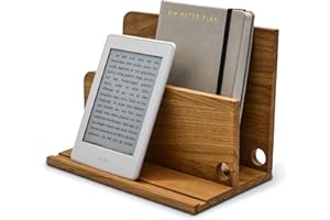 Natuhr Briefablage Schreibtisch Organizer - Maestro - Tablet & Smartphone Ladestation Handy Briefhalter aus Holz (Eiche geölt)