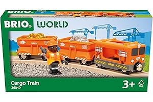 BRIO World - Treno Merci, Accessorio Pista Trenino, Set Costruzioni in Legno, Compatibile con Tutti i Prodotti BRIO, Giocattolo per Bambini 3+ Anni