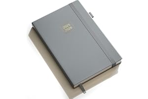 DeDe Bee Agenda 2025 2026 Settimanale Diario Scuola A5 Planner, 18 Mesi da Luglio 2025 a Dicembre 2026 (Grigio)