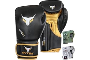 Mytra Fusion Gants de Boxe - Gants d'entraînement MMA Parfaits pour Le Punch, Le Kickboxing, Le Fitness, Le Sparring, Le Muay Thai, l'entraînement et Le Combat