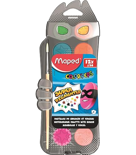 GIOTTO Acquerelli - Boîte 24 pastilles de gouache + pinceau | Votre wishlist sur GIOTTO Acquerelli - Boîte 24 pastilles de gouache + pinceau | Votre wishlist sur