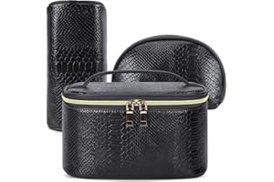 KTMOUW Neceser Mujer Grande Impermeable Neceser Maquillaje Bolsa de Aseo Viaje Mujer Bolsa para Cosmeticos Organizador 3 Piezas